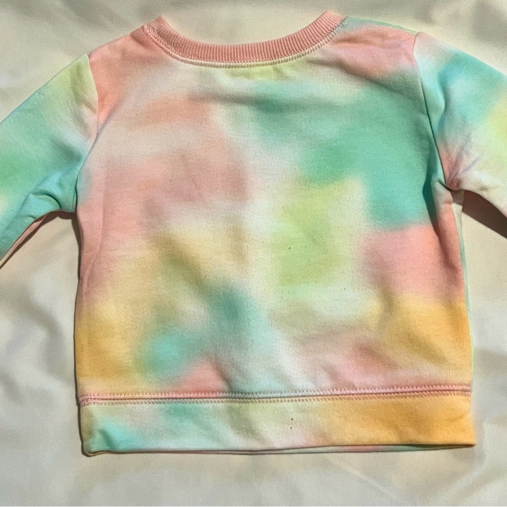 Mickey Mouse Disney Kids Pastel Tie-Dye Sweatshirt NWOT - Picture 2 of 2